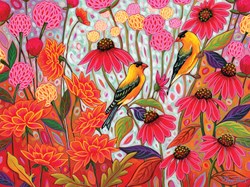 Cobble Hill puzzle - XXL Pièces - Springtime Goldfinches - 275 pièces nature