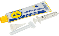 Collall colle silicone 3D 80ml adhésif transparent loisirs créatifs