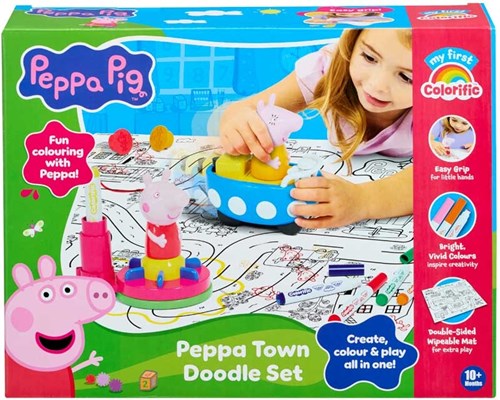 COLORIFIC - PEPPA TOWN DOODLE SET