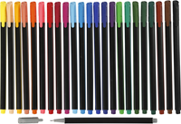Colortime Set de feutres fins 24 couleurs 0,7mm pour dessin créatif