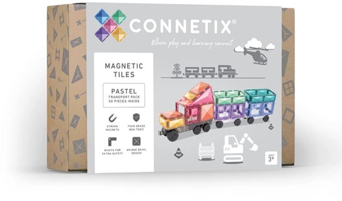Connetix Ensemble de transport de poêles magnétiques 50 pièces