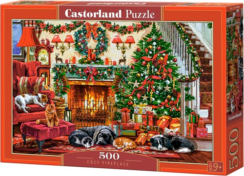 Castorland puzzle Cozy Fireplace - 500 pièces de plaisir-2