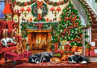 Castorland puzzle Cozy Fireplace - 500 pièces de plaisir