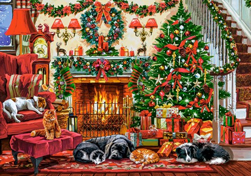 Castorland puzzle Cozy Fireplace - 500 pièces de plaisir