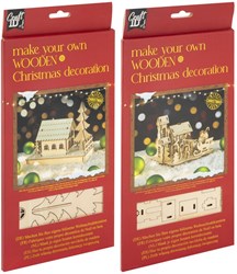 Grafix maison de Noël en bois à fabriquer - jouet créatif pour enfants