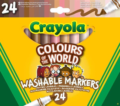 NL - Goliath Crayola feutres Colors of the World 24 couleurs lavables