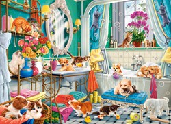 Castorland puzzle animaux Crazy Pet Bath - 100 pièces colorées