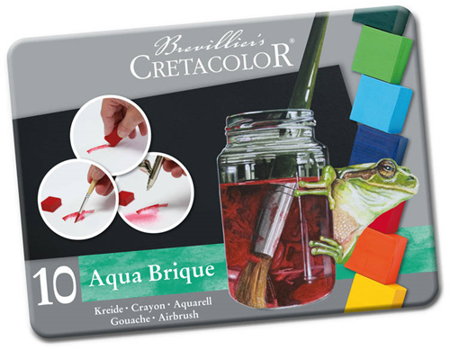 Cretacolor coffret aquarelle Aqua Brique 10 couleurs avec boîte