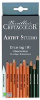 Cretacolor coffret de dessin - Artist Studio 11 pièces pour débutants dessin