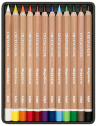 Cretacolor crayons de couleur Mega set 12 pièces pour enfants et adultes