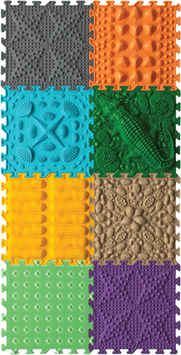 Ortoto Tapis de puzzle de massage sensoriel Herbe boîte 8 pièces