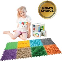 Ortoto Tapis de puzzle de massage sensoriel Herbe boîte 8 pièces-2