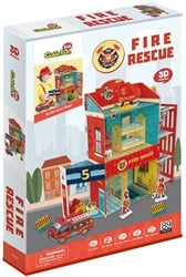 Cubic Fun puzzle 3D camion de pompiers - Fire Rescue - 89 pièces jouet
