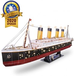 Cubic Fun Puzzle 3D - Titanic LED coffret de construction 266 pièces