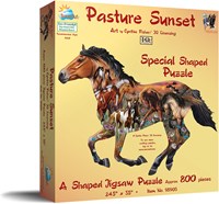 SunsOut puzzle animaux Pasture Sunset - 800 pièces - Cynthie Fisher-2