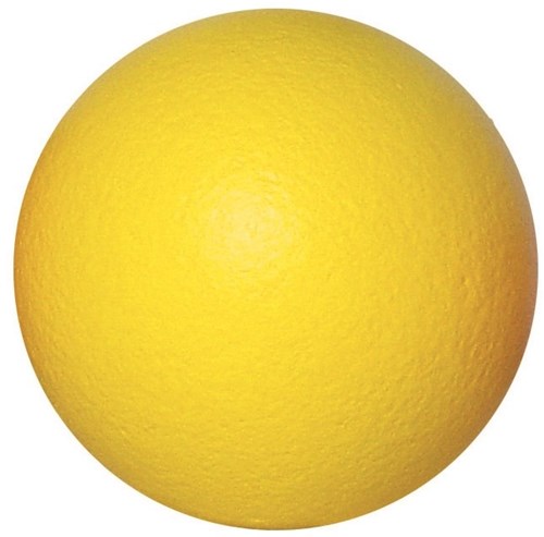 Megaform balle en mousse 17,5 cm jaune - balle de jeu à revêtement durable