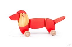Bajo jouet teckel - Jamnik chien en bois pour enfants