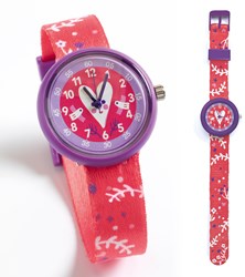 Djeco montre enfant Heart - montre quartz apprendre à lire l'heure