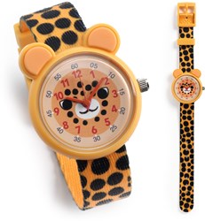 Djeco montre enfant guépard - montre pédagogique pour apprendre l'heure