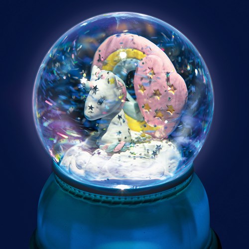 Djeco veilleuse licorne - boule à neige lampe à paillettes chambre enfant-2