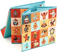 Djeco coffre à jouets siège - Boîte de rangement étoiles pour enfants-3