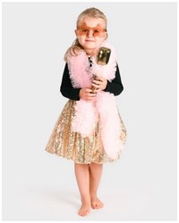 Den Goda Fen costume disco enfant avec accessoires - or - 122-128cm