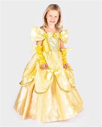 Den Goda Fen robe de princesse jaune avec accessoire - déguisement 98-104