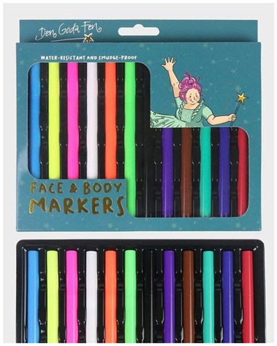 Den Goda Fen crayons maquillage visage et corps 12 couleurs enfants