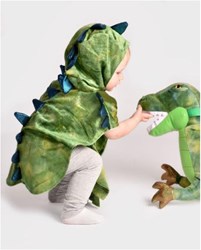 Den Goda Fen cape déguisement dinosaure avec capuche 86-110cm bleu