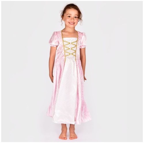 Den Goda Fen robe de princesse velours rose déguisement 98-104 enfants