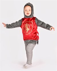 Den Goda Fen déguisement de chevalier rouge avec capuche 98-104