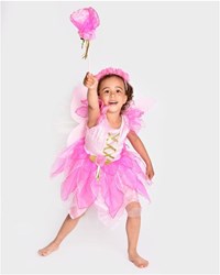 Den Goda Fen robe de fée déguisement avec accessoires taille 98-104 rose