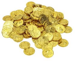Pièces de pirate jouet or - 100 pièces - accessoires déguisement pirate