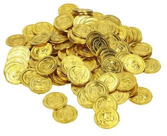 Pièces de pirate jouet or - 100 pièces - accessoires déguisement pirate