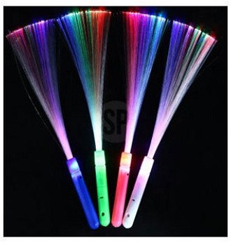 Bâton lumineux Fiber Led 35cm - jouet lumineux coloré pour enfants
