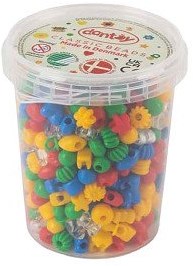 Dantoy coffret perles XL plastique recyclé 1580 pièces jouet coloré