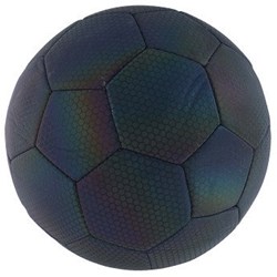 Ballon de football réfléchissant 22cm noir holographique nylon