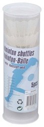 Volants de badminton plastique blanc 5 pièces jeu récréatif