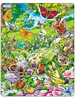 Puzzle animaux papillons carton 42 pièces jouet éducatif