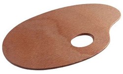 Palette bois ovale palette de peinture 16x25cm pour peinture à l'huile