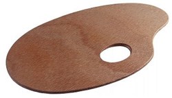 Palette bois ovale palette peinture 21x30cm peinture à l'huile