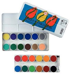 Coffret aquarelle opaque 24 couleurs gouache avec tube de blanc de mélange