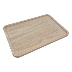 Hobbygroep plateau en bois rectangulaire hévéa plateau de service 30,8x20,4cm