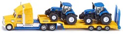 Siku camion porte-engins jouet avec tracteurs New Holland 1:87 métal