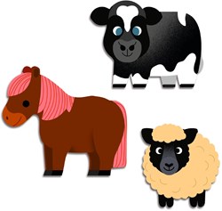 Djeco animaux de la ferme en bois - jouet éducatif FSC MIX