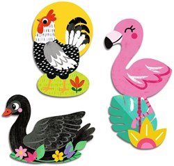 Djeco jouet en bois oiseaux - FSC MIX - jouet coloré pour enfants