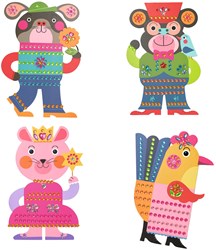 Djeco set créatif stickers animaux Sparkles - kit d'activités