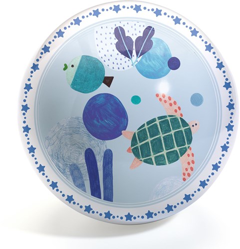 Djeco balle Fishee ball - ballon de jeu coloré thème mer Ø22 cm-2