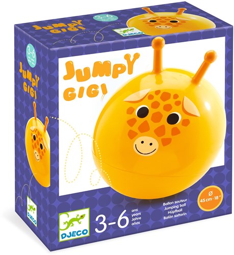 Djeco ballon sauteur jaune - jouet Jumpy Gigi-3