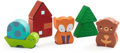 Djeco puzzle en bois Puzz & Match Rainbow - FSC 100% - jouet éducatif-2